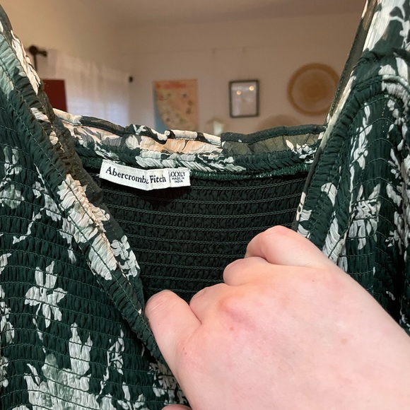 Abercrombie and Fitch Tie-Strap Smocked Midi Dress, size XXLT - Picture 2 of 6